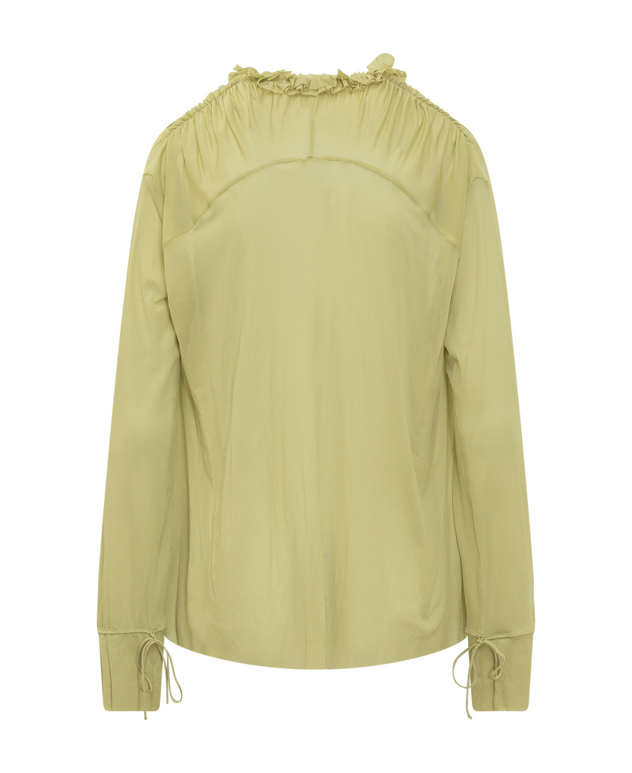 Shop Victoria Beckham Ruffled Blouse In Nude