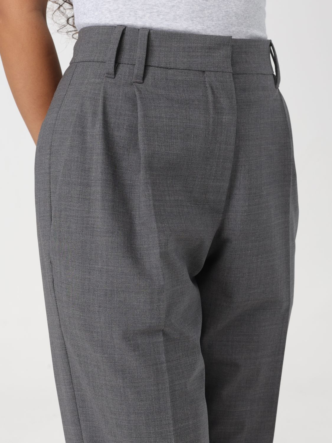 Brunello Cucinelli Pleated Tailored Trousers In Black
