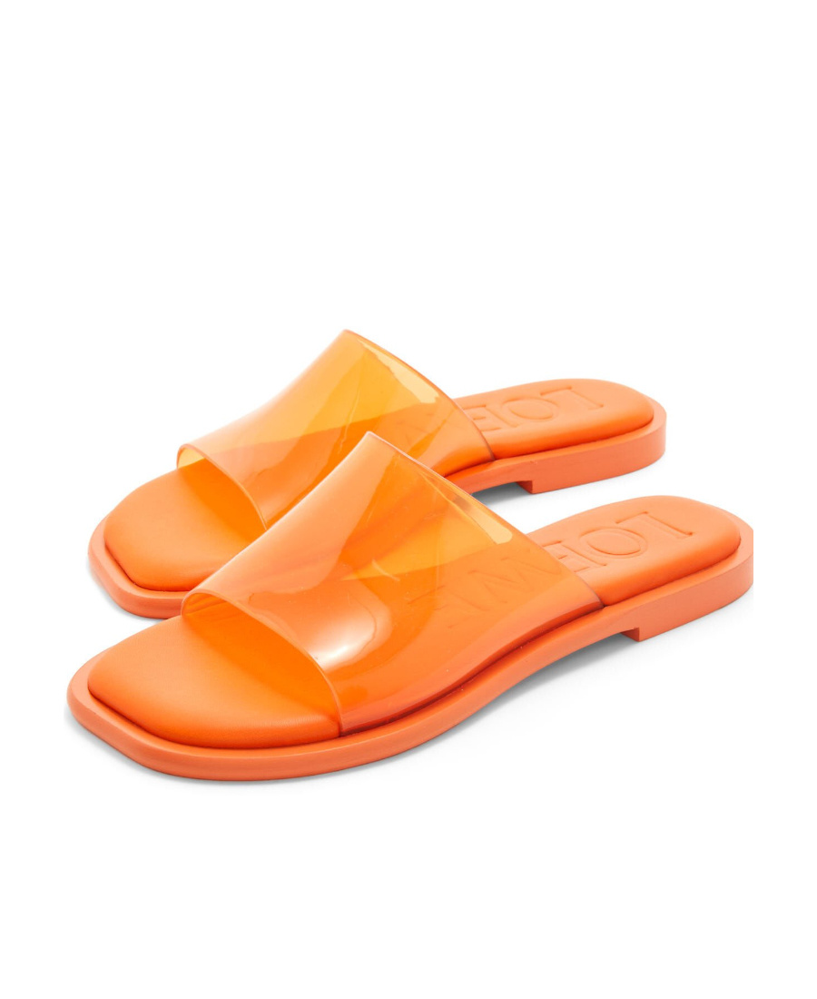 Loewe Petal Slide In Transparent Material In Orange