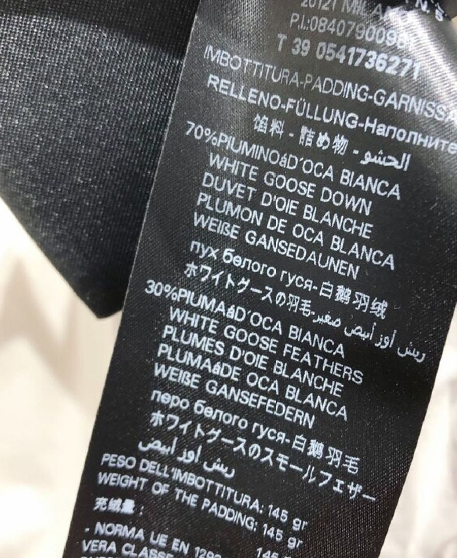 Mr & Mrs Italy Asian Limited White Collar Short Style Down Jacket In Black