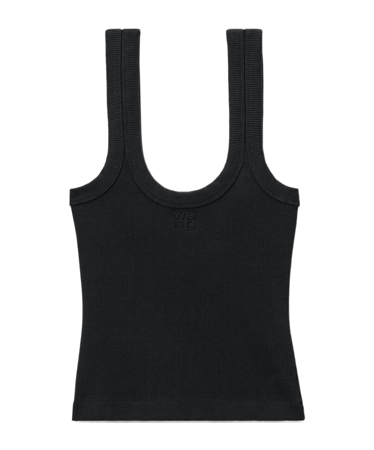 Alexander Wang Embossed-logo Tank Top In Black