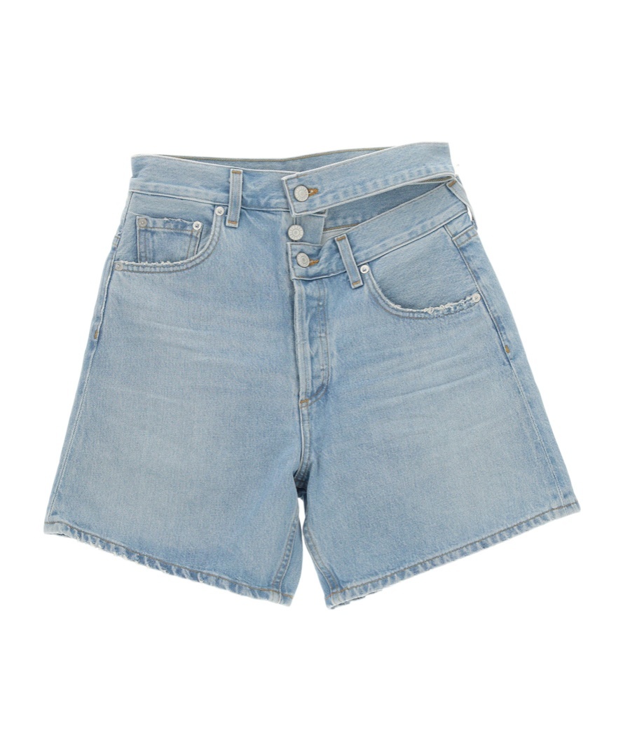Agolde Ellis Low-rise Denim Bermuda Shorts