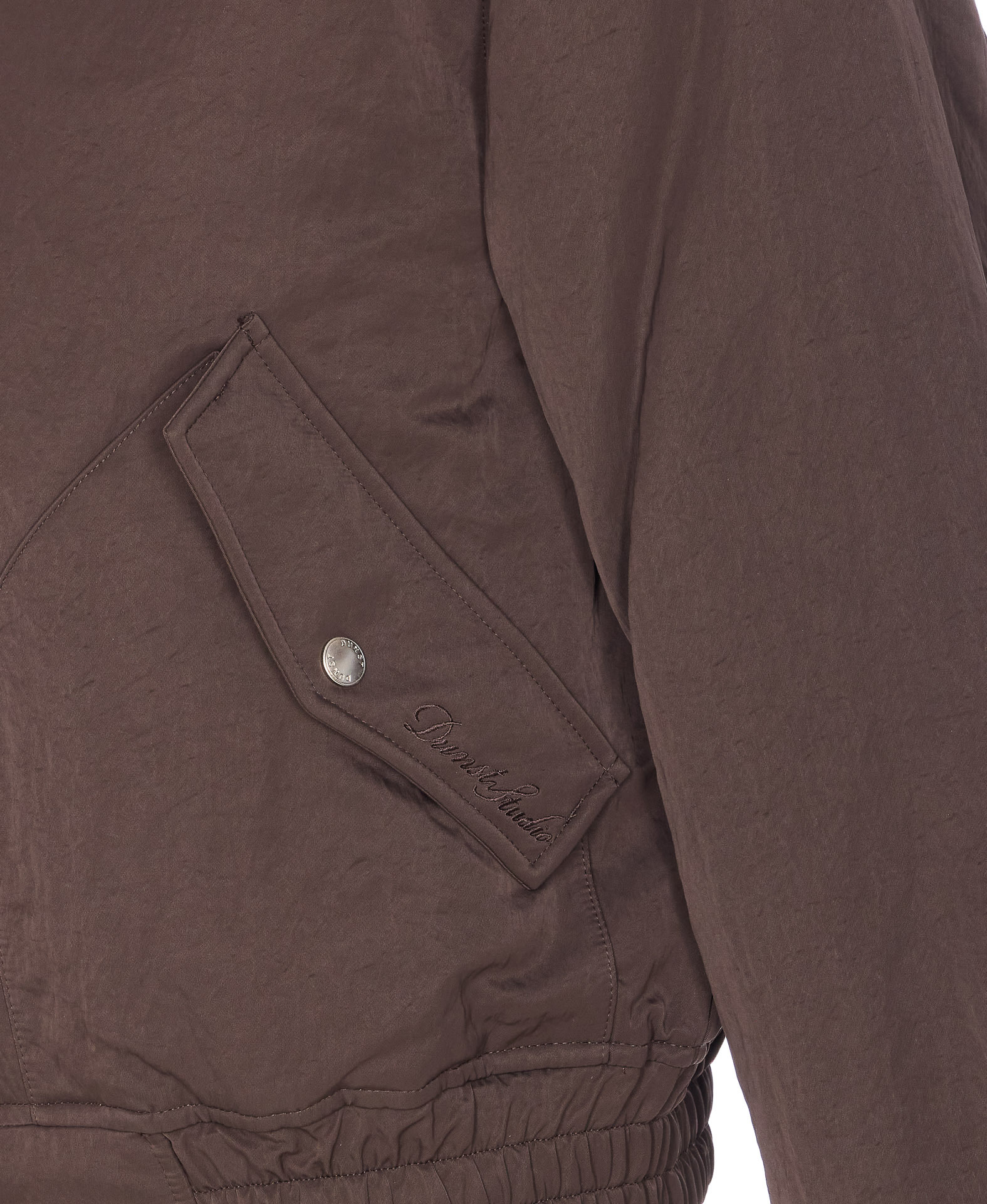 Dunst Brown Padded Jacket With Frontal Zip Closure In Brown