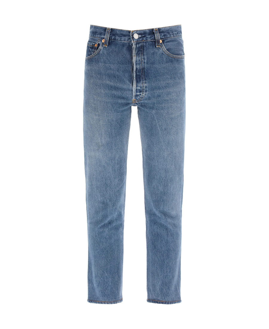 Re/done Straight Jeans In Blue