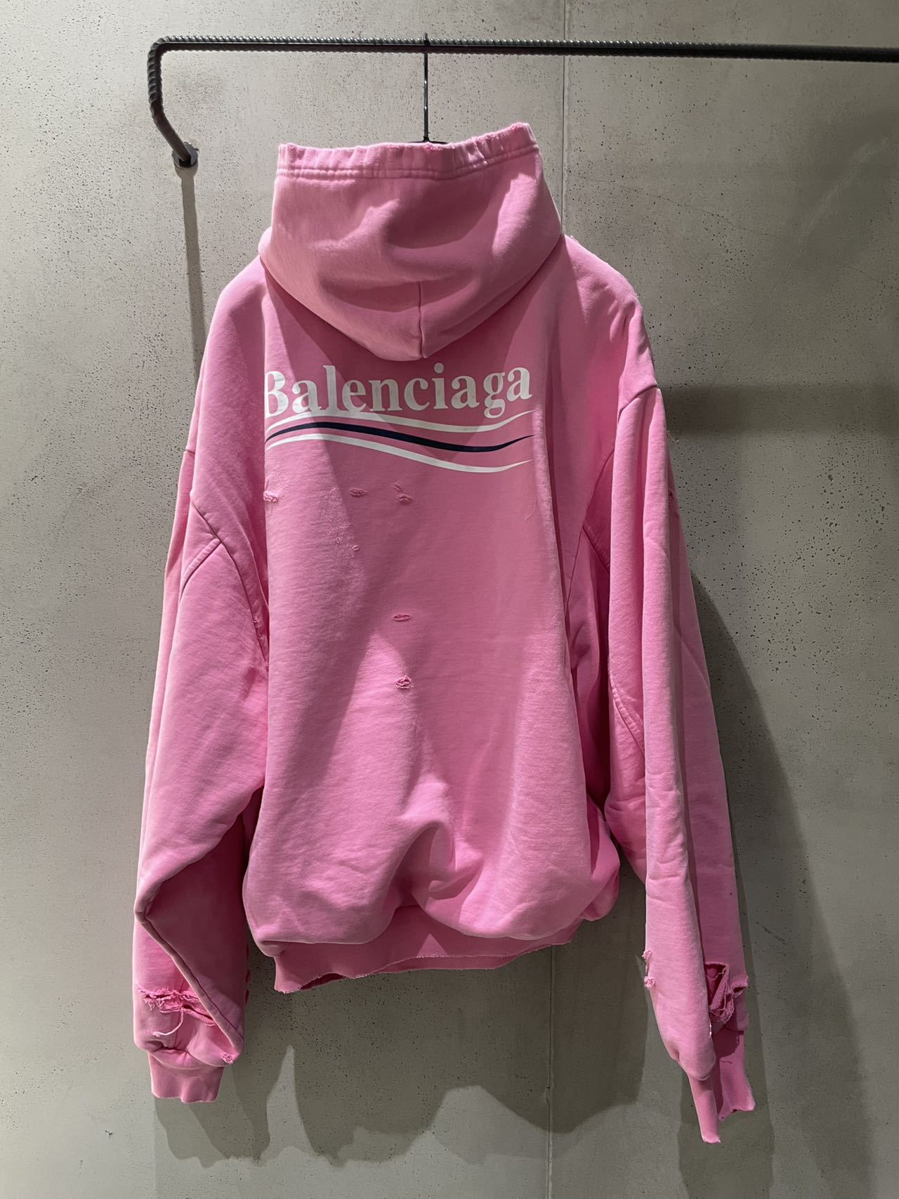 Balenciaga Layered Political Campaign Sweatshirt In Pink