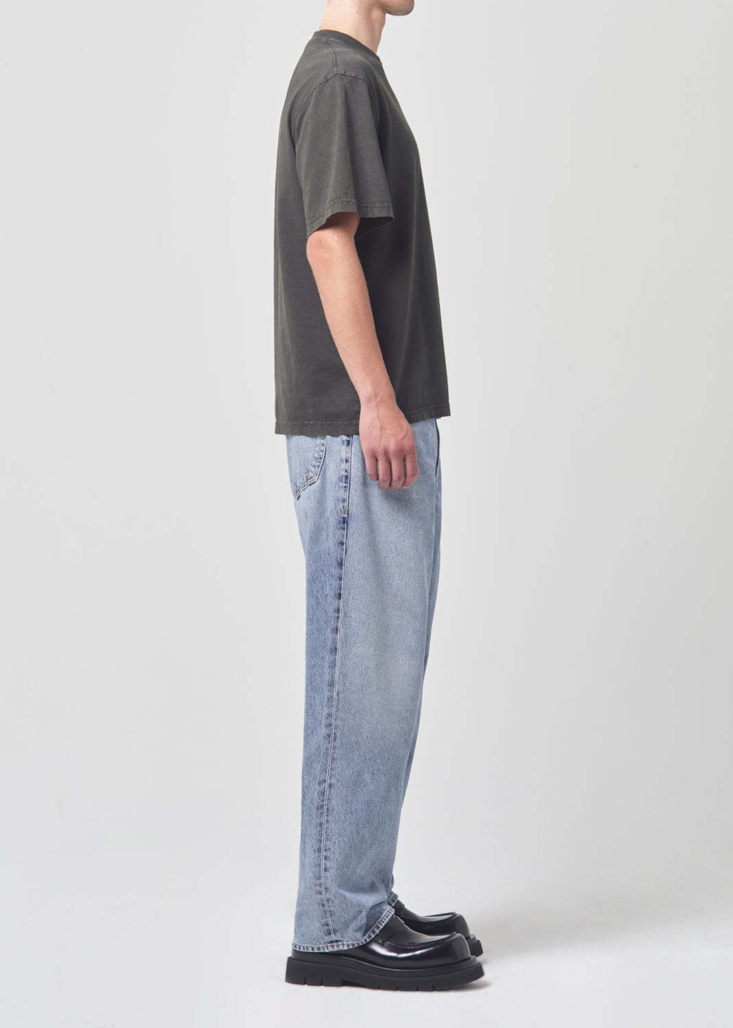 Agolde Fusion Washed Jeans In Gray