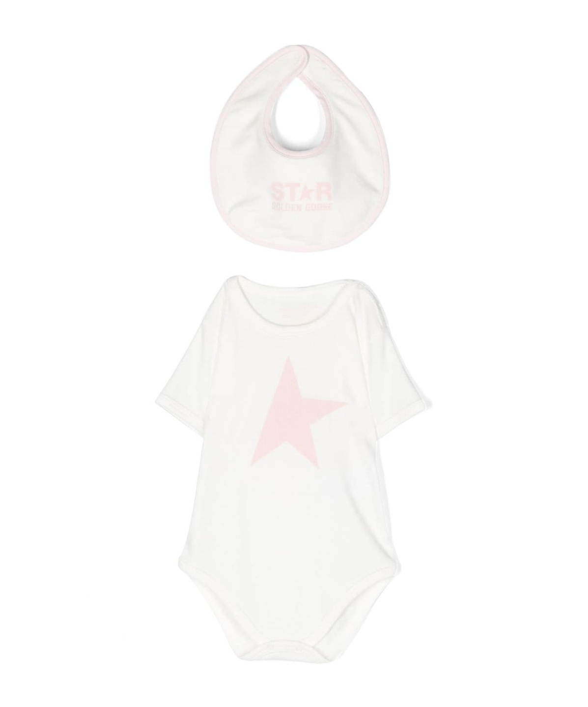 Golden Goose Kids Star Printed Baby Set In White