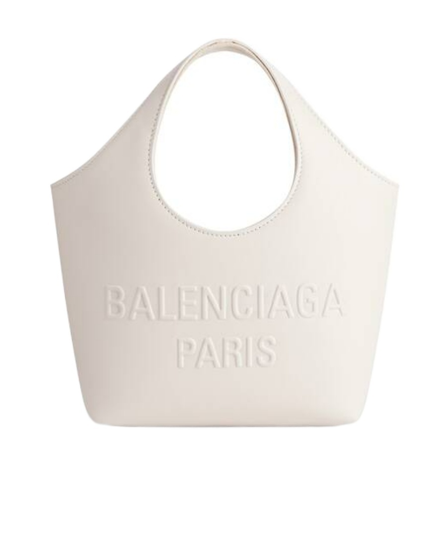 Balenciaga Mary-kate Xs Leather Tote Bag In White