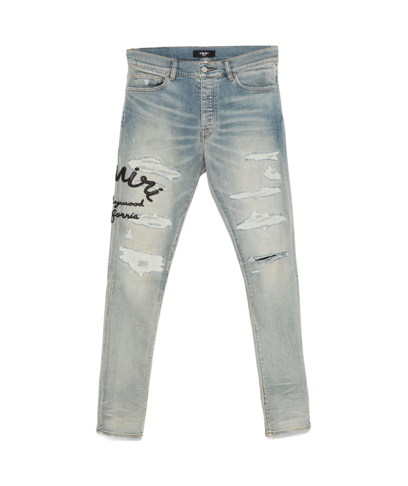 Amiri Belt-loop Jeans In Gray