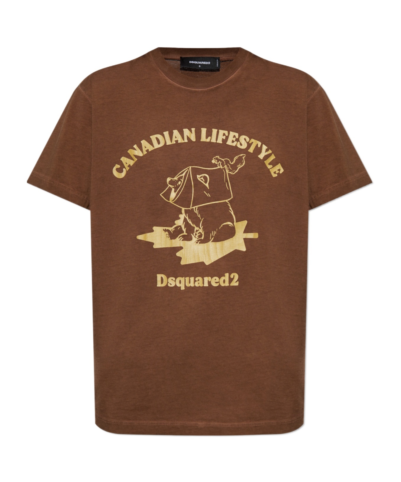Dsquared2 Cotton T-shirt In Brown
