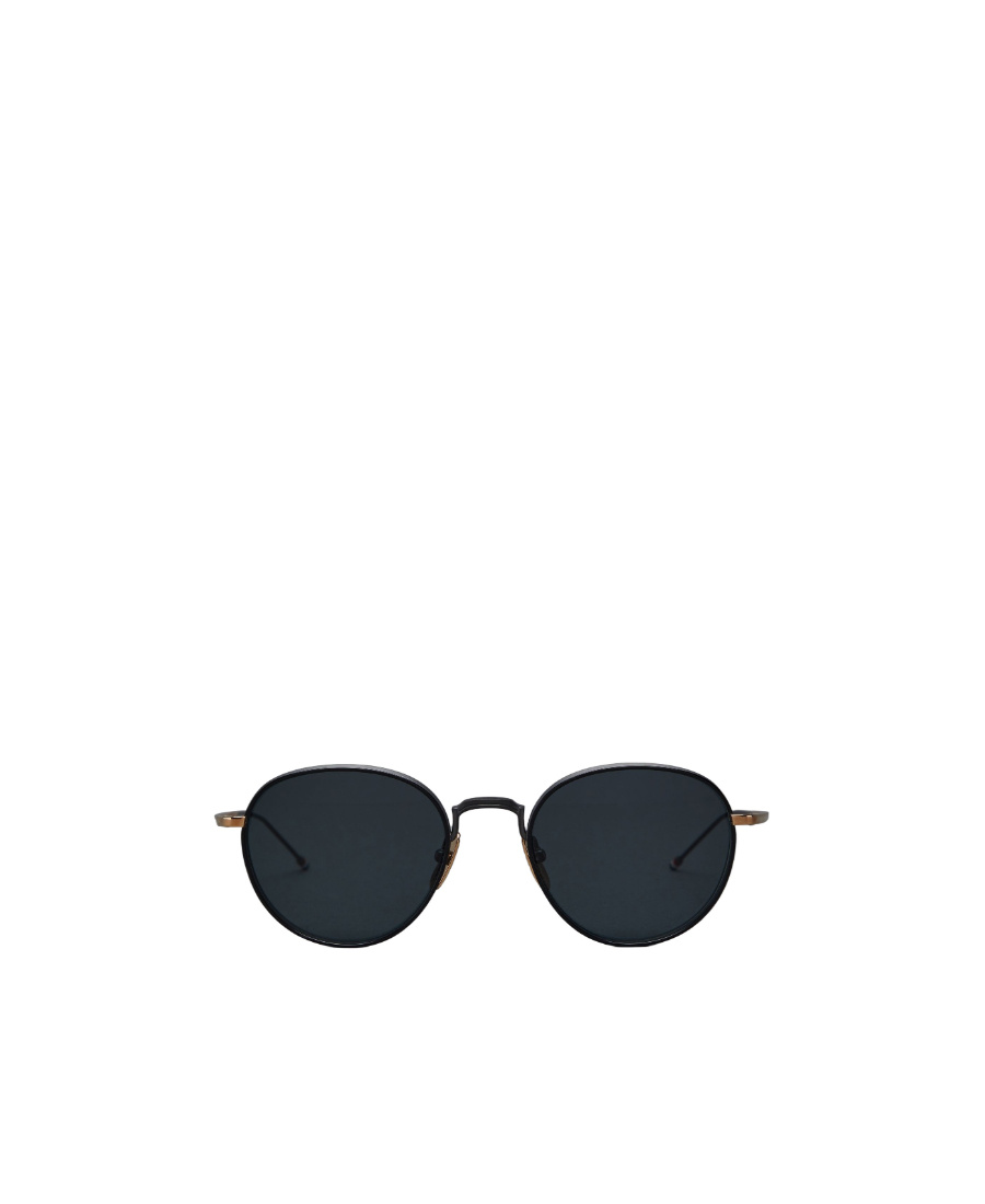 Thom Browne Round-frame Tinted Sunglasses In Black