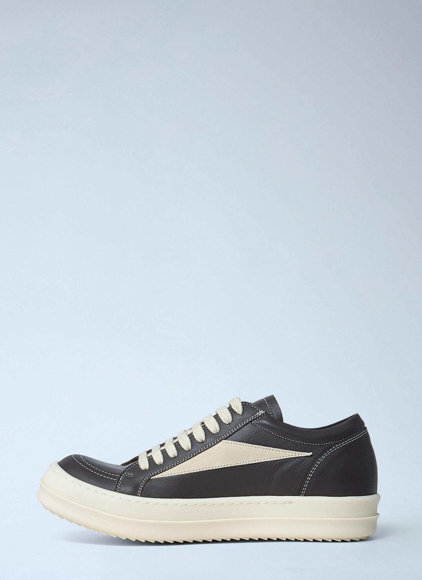 Rick Owens Lace-up Low-top Sneakers In Black