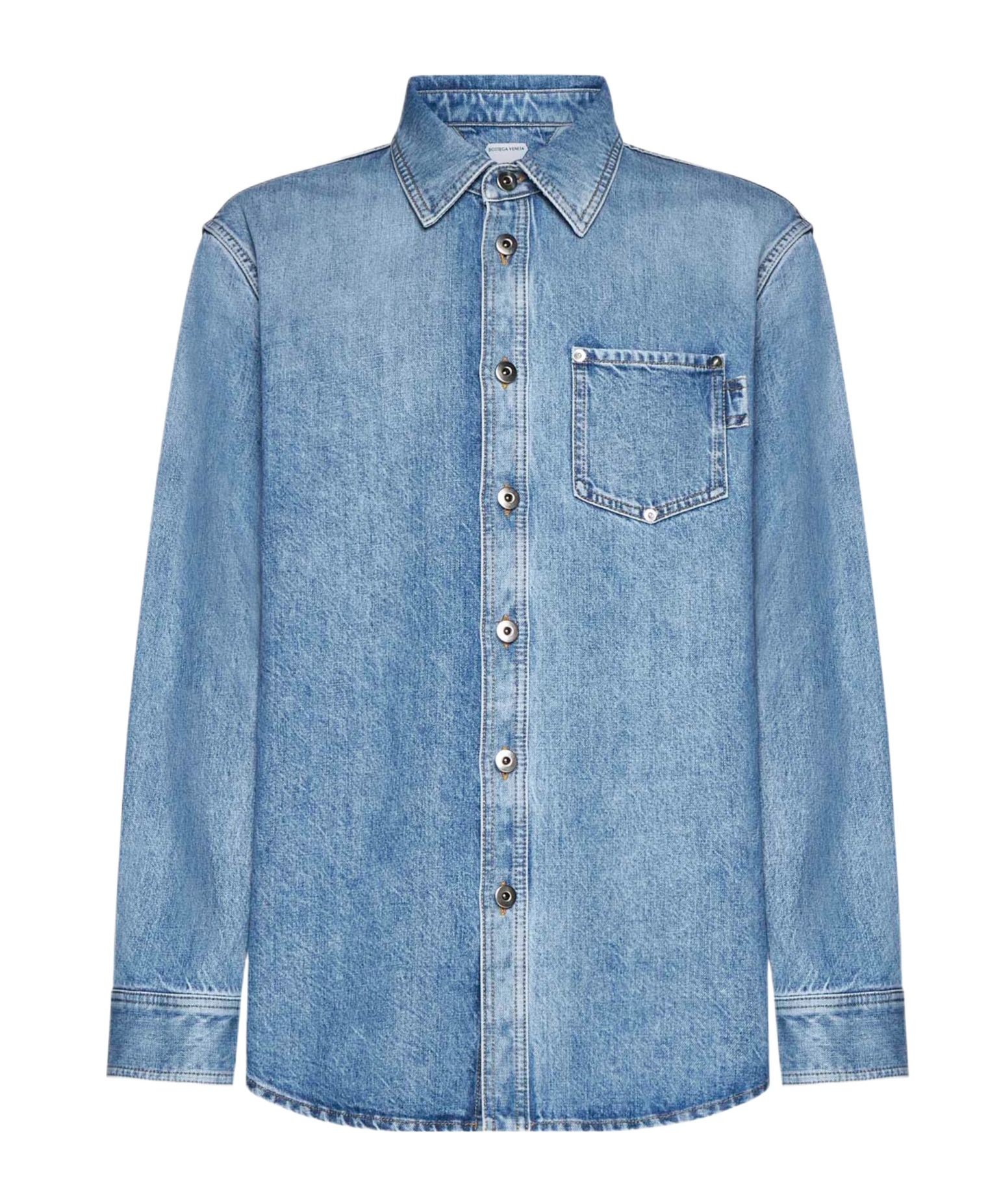 Bottega Veneta Denim Shirt In Blue