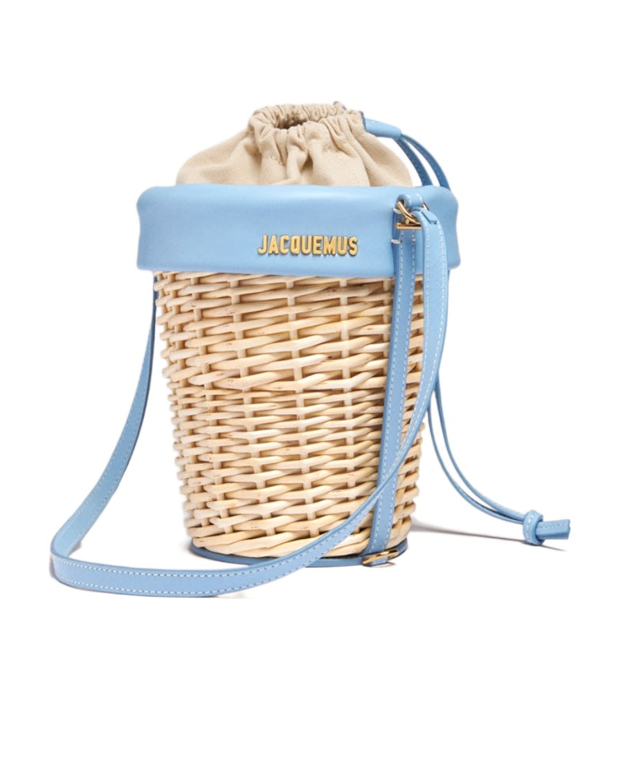 Jacquemus Logo-plaque Bucket Bag In Nude