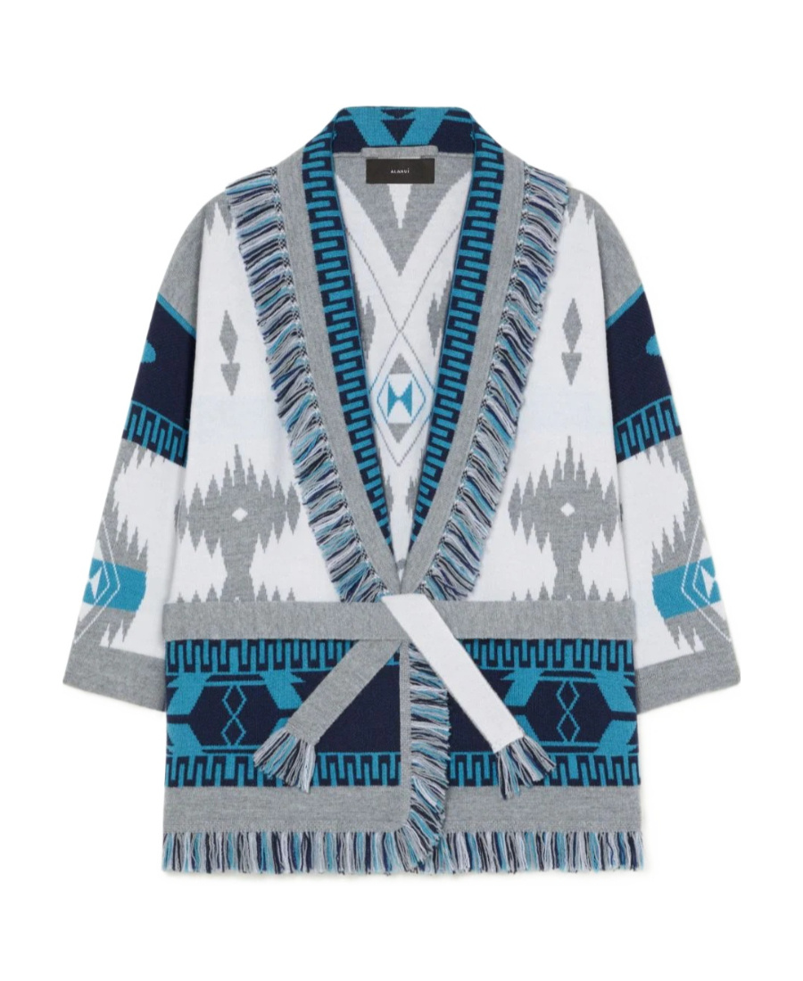 ALANUI ICON JACQUARD VIRGIN-WOOL CARDIGAN