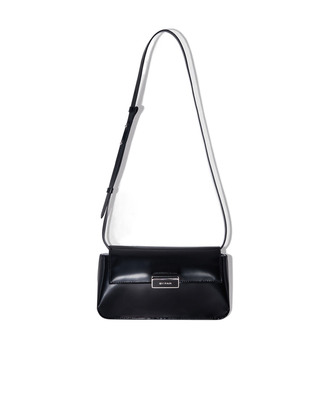 Shop By Far Flip Shoulder Bag In White