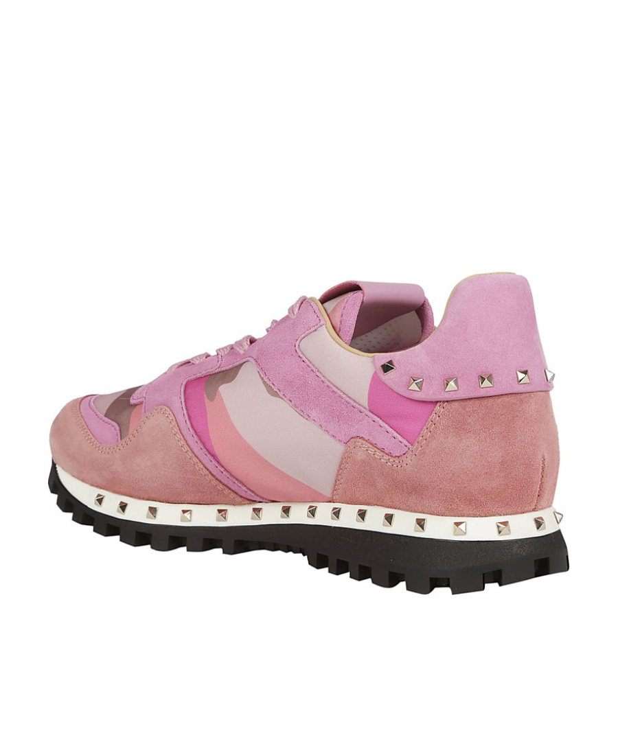 Valentino Logo Casual Sneakers In Pink