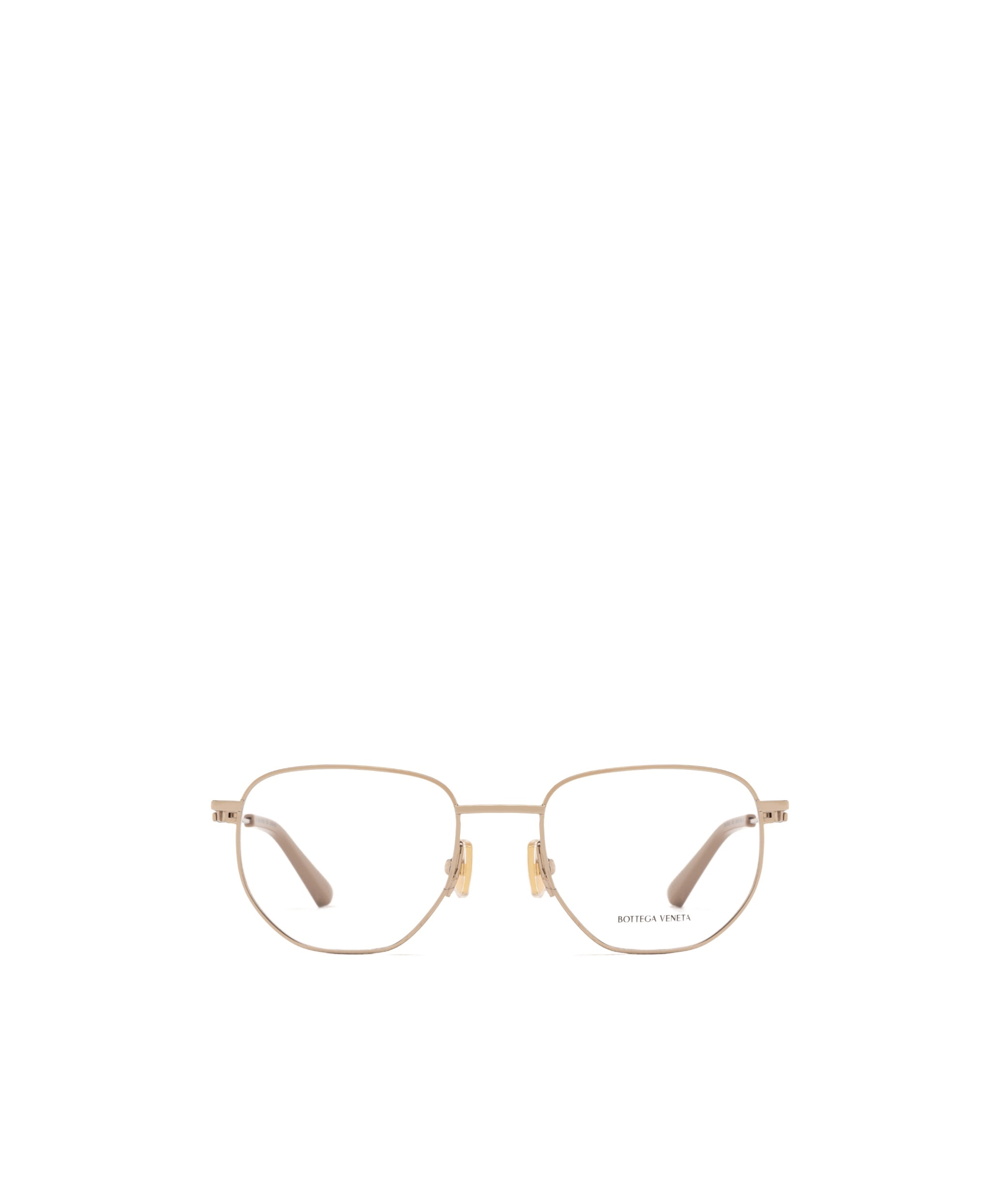 Bottega Veneta Logo Flat Mirror In Nude