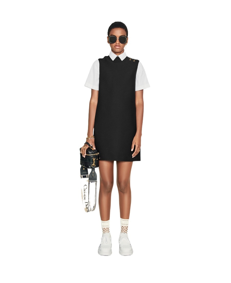 Dior White Cotton Poplin Short-sleeved Shirt In White