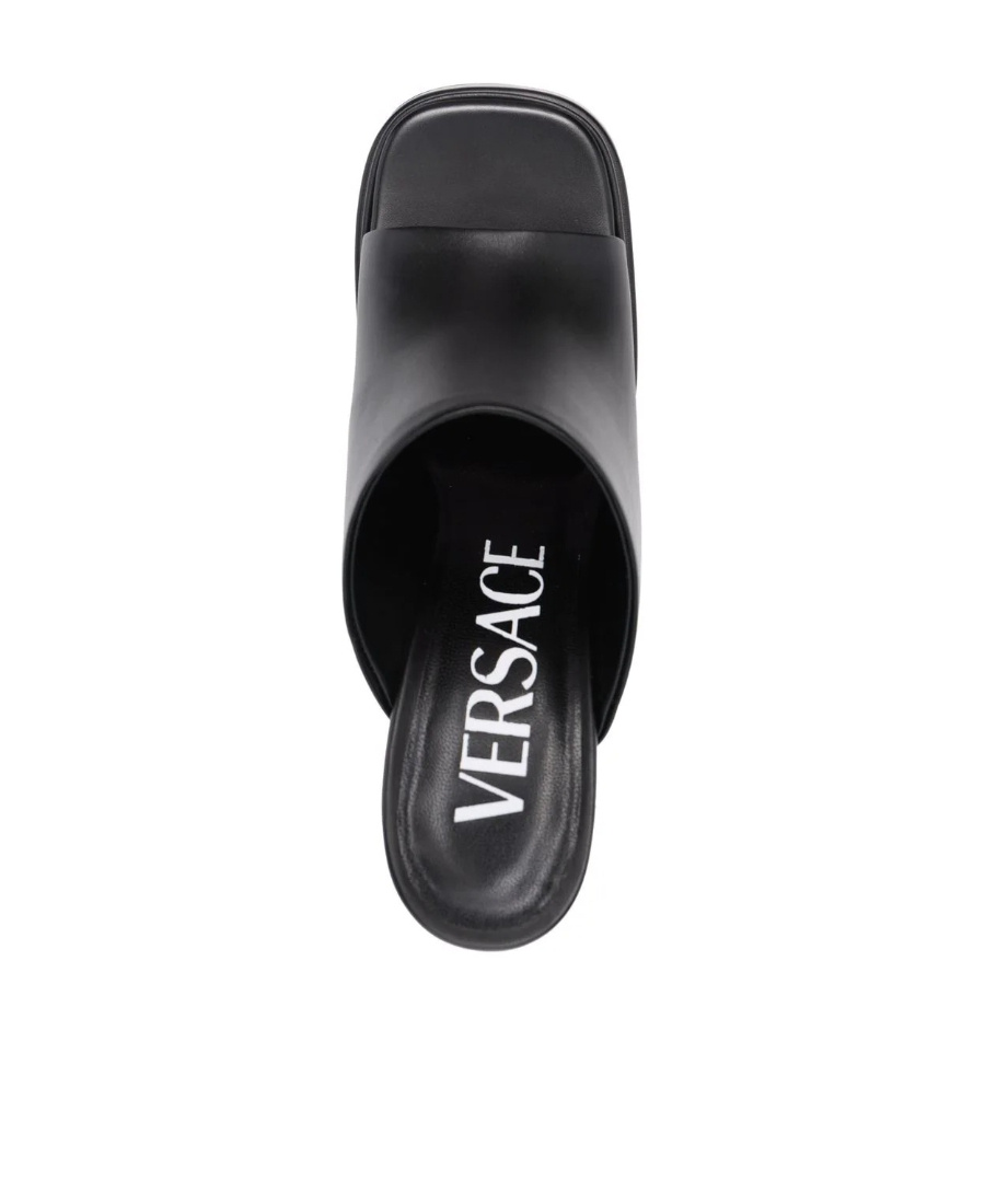 Versace Black Aevitas Platform Mules In Black