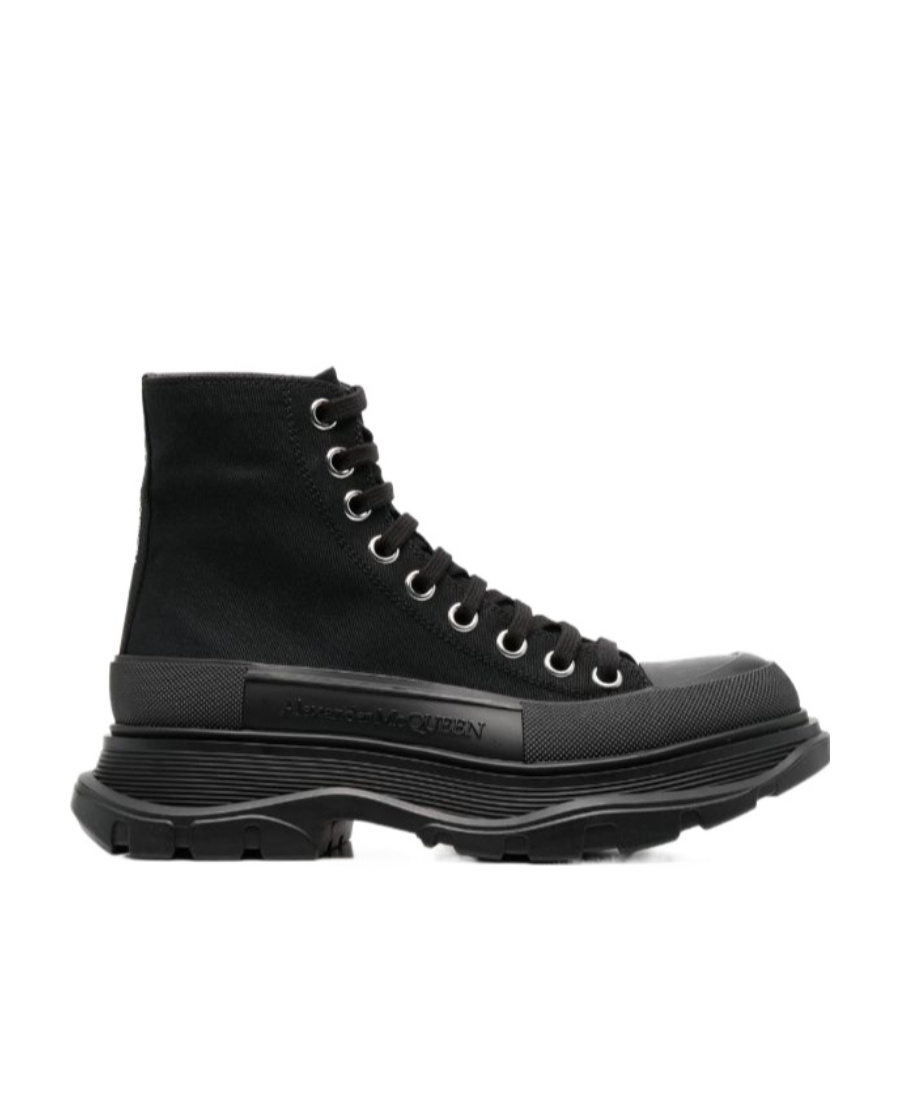 Alexander Mcqueen Black Tread Slick High Sneakers In Black