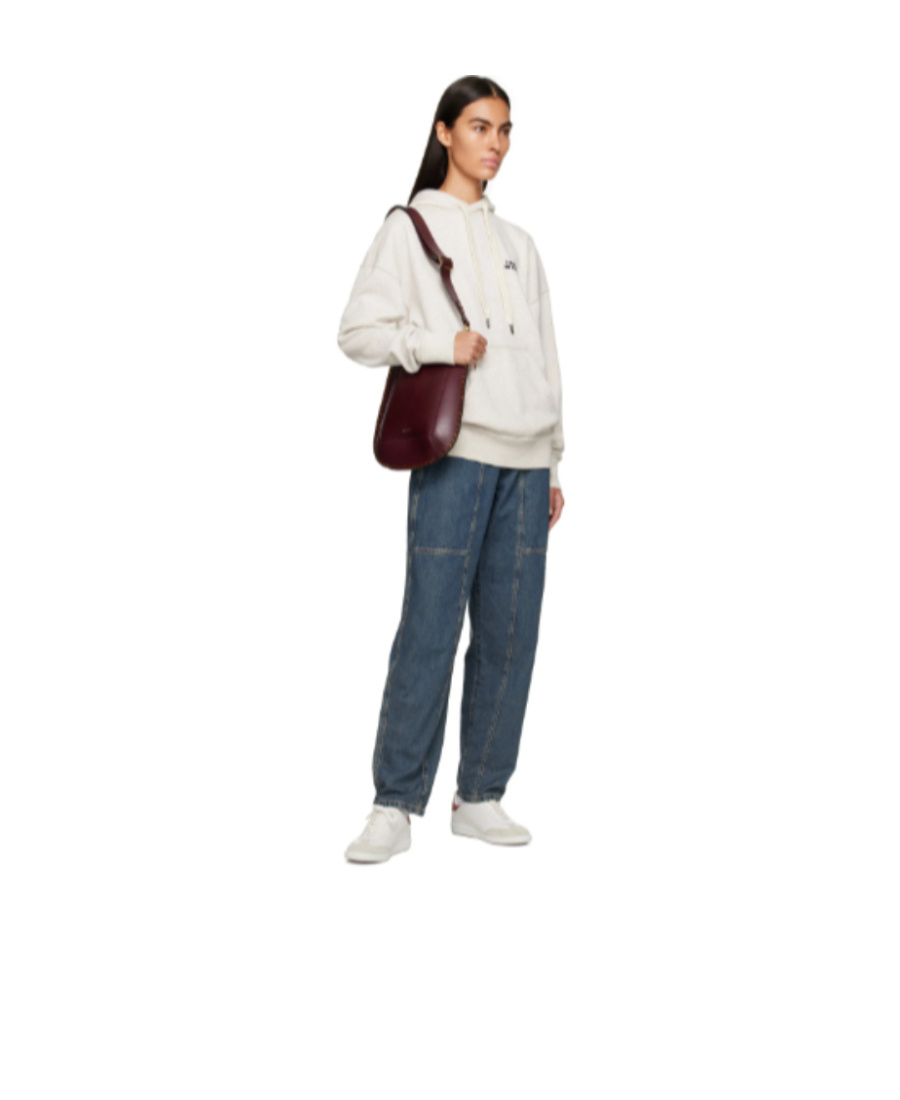 Isabel Marant Burgundy Oskan Shoulder Bag In Brown