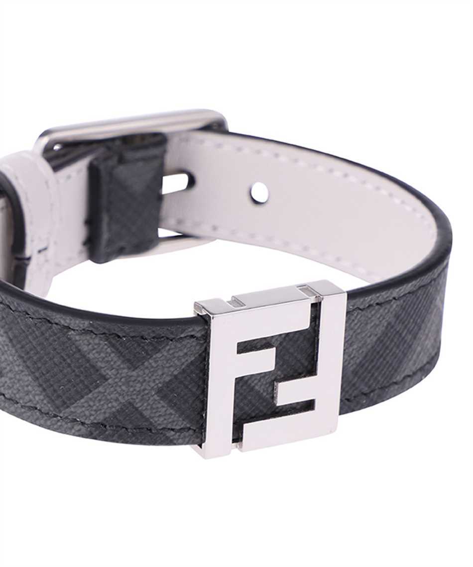 Fendi Printed Pattern Ff Bracelet In White