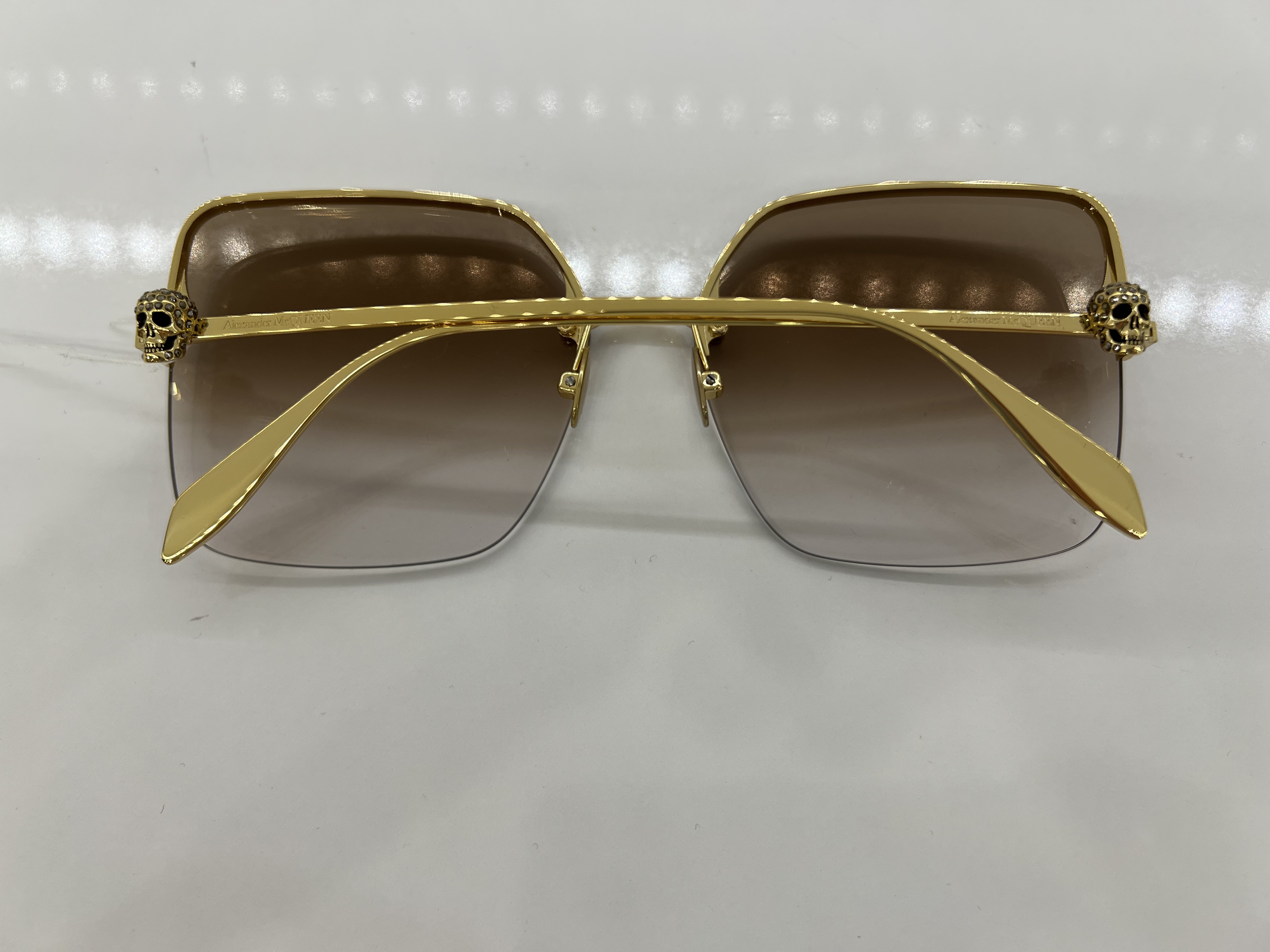 Alexander Mcqueen Gradient Oversize-frame Sunglasses In Brown