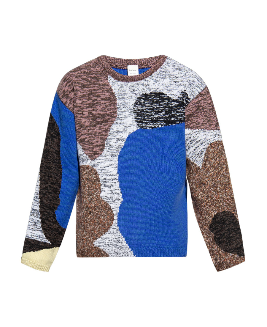 PAUL SMITH RUG-PATTERN CREW-NECK JUMPER