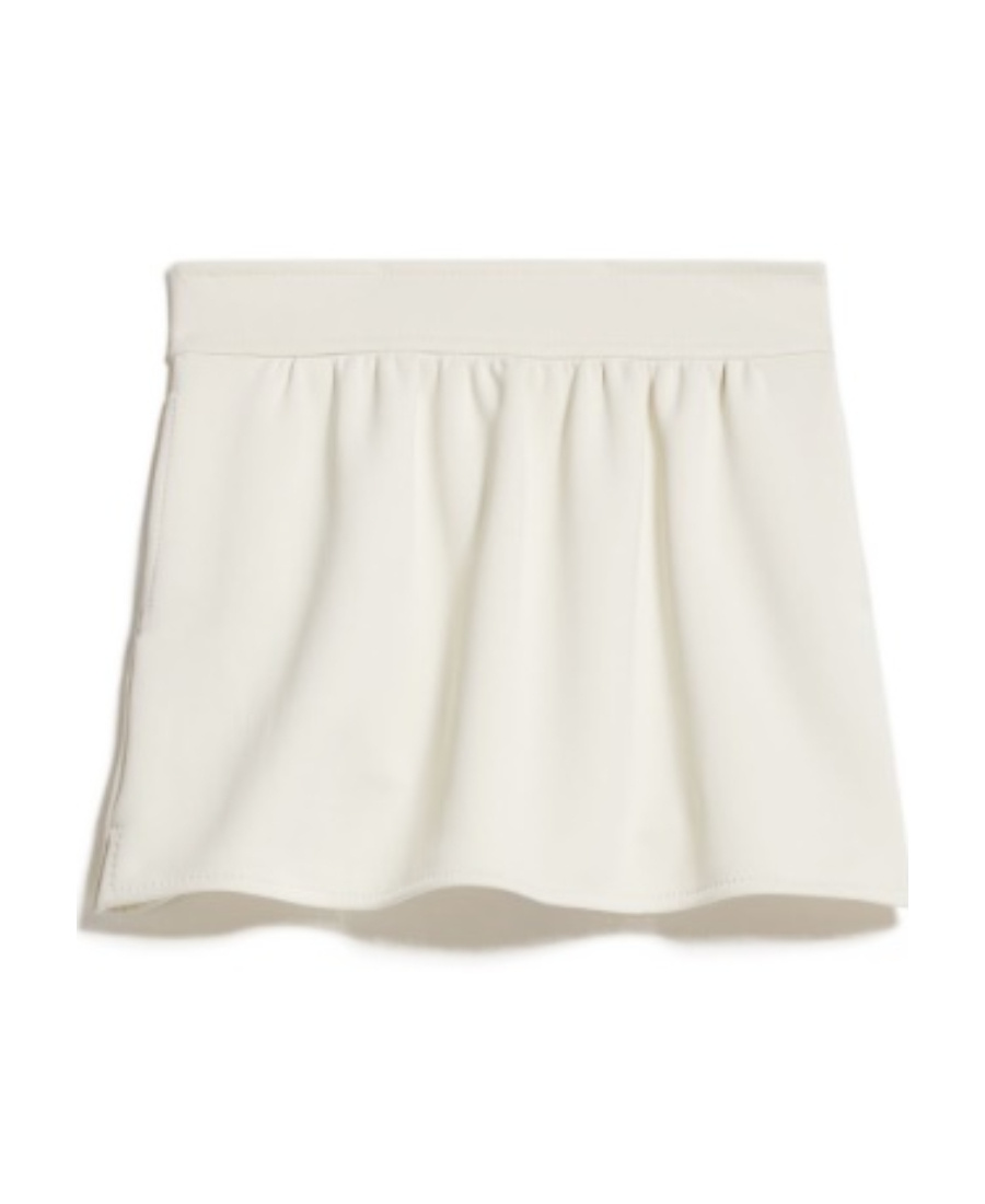 Max Mara Pleated Detail Skirt In White