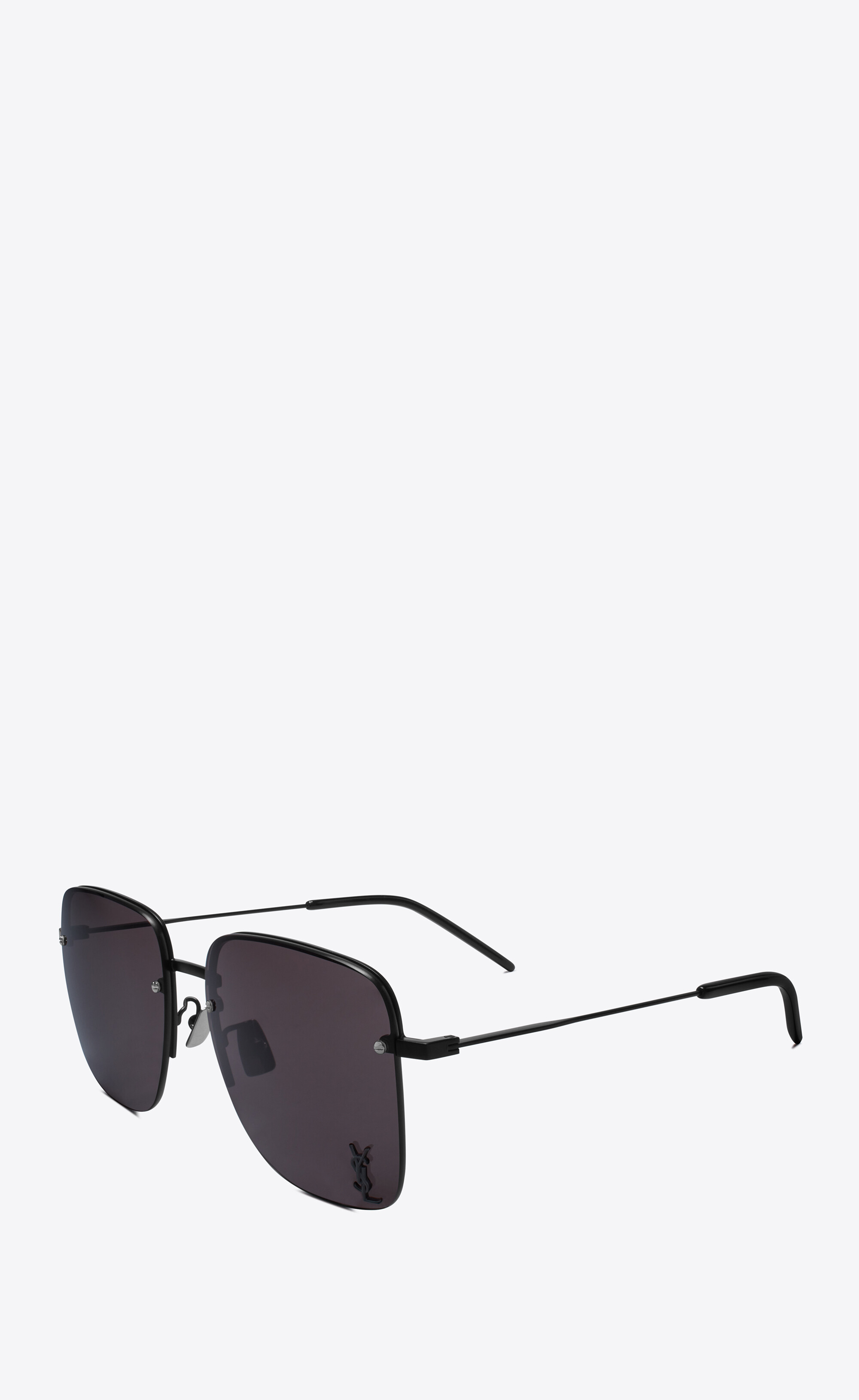 Saint Laurent Monogram Sl312m Square-frame Sunglasses In Black