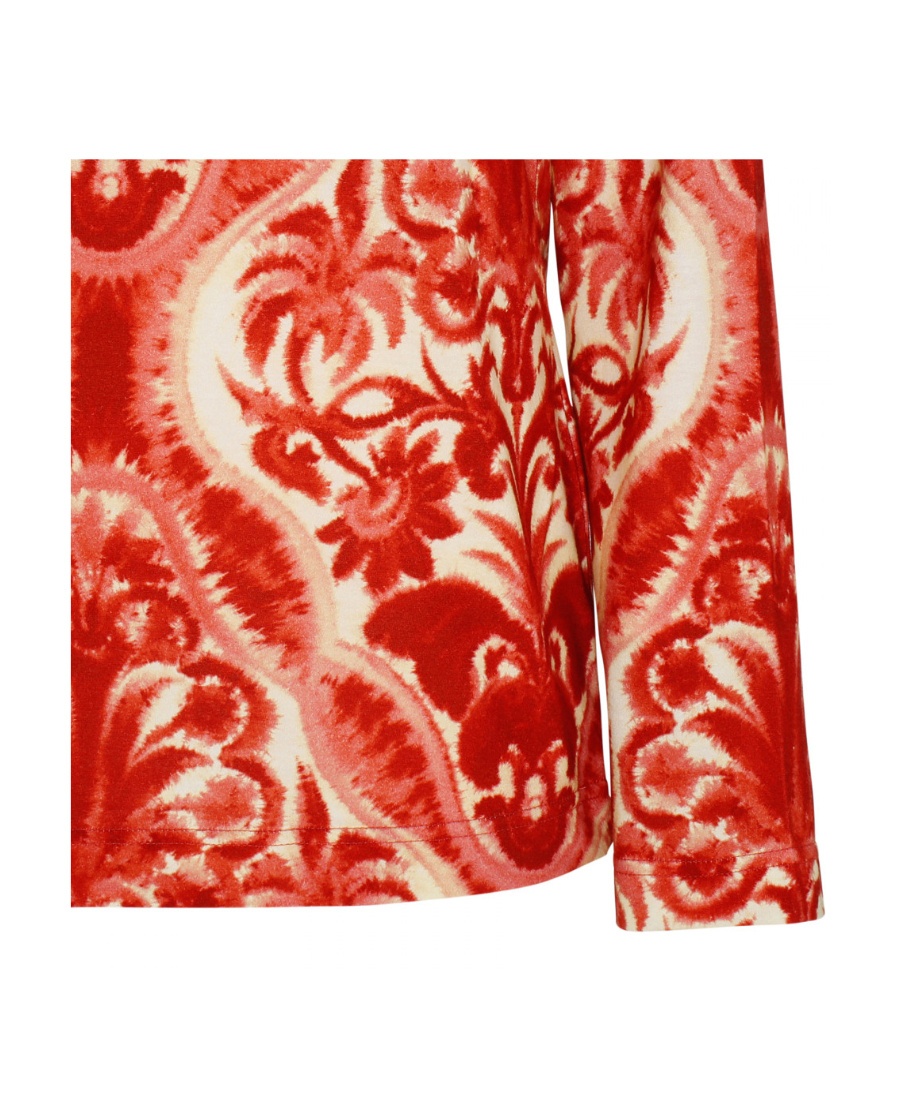 F.r.s For Restless Sleepers Graphic-print Turtleneck Top In Red
