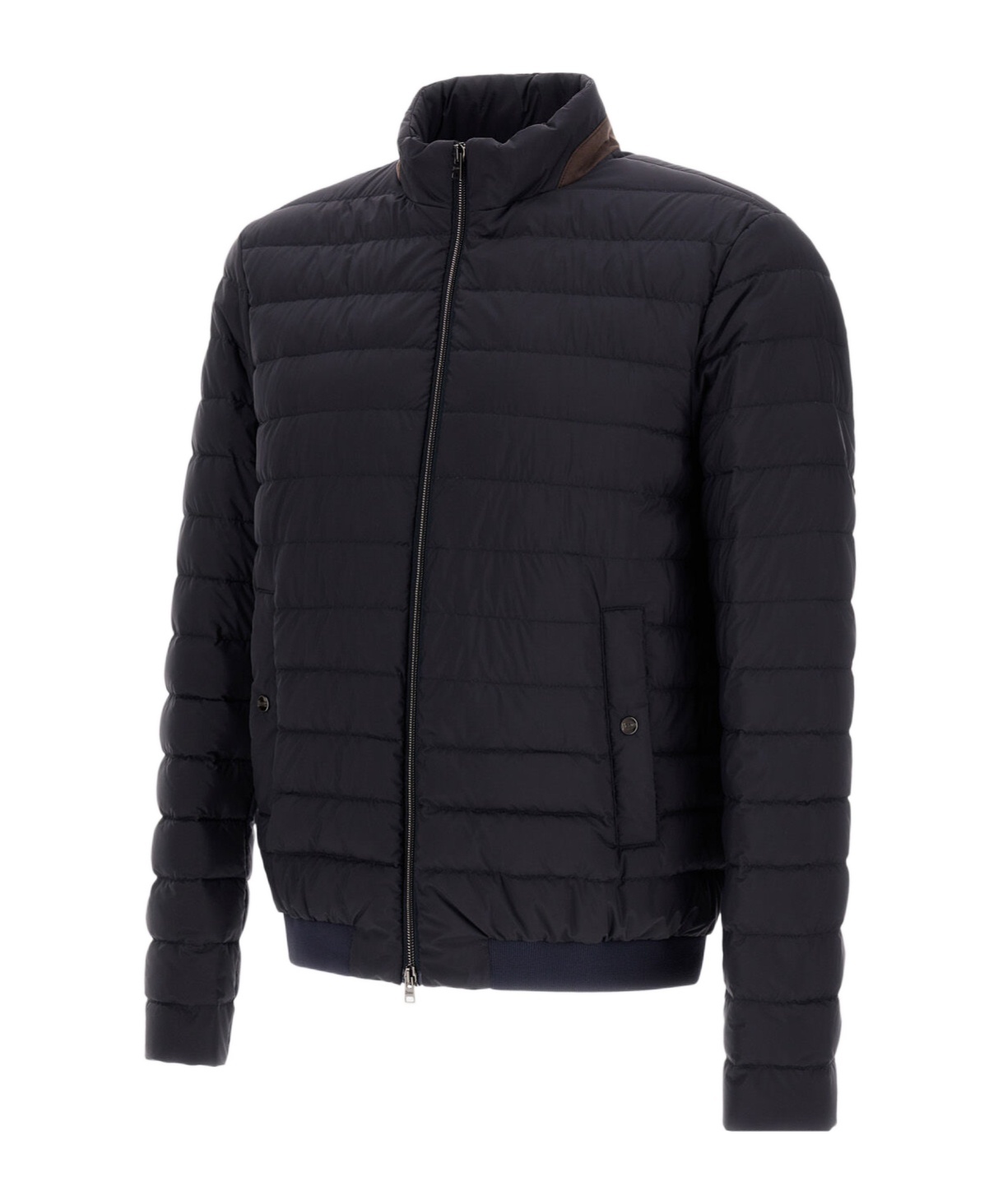 Herno Bomber Ecoage Bomber Jacket In Blue Navy Blue