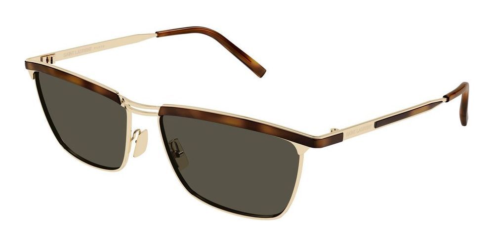 Saint Laurent 57mm Rectangular Sunglasses In Gray