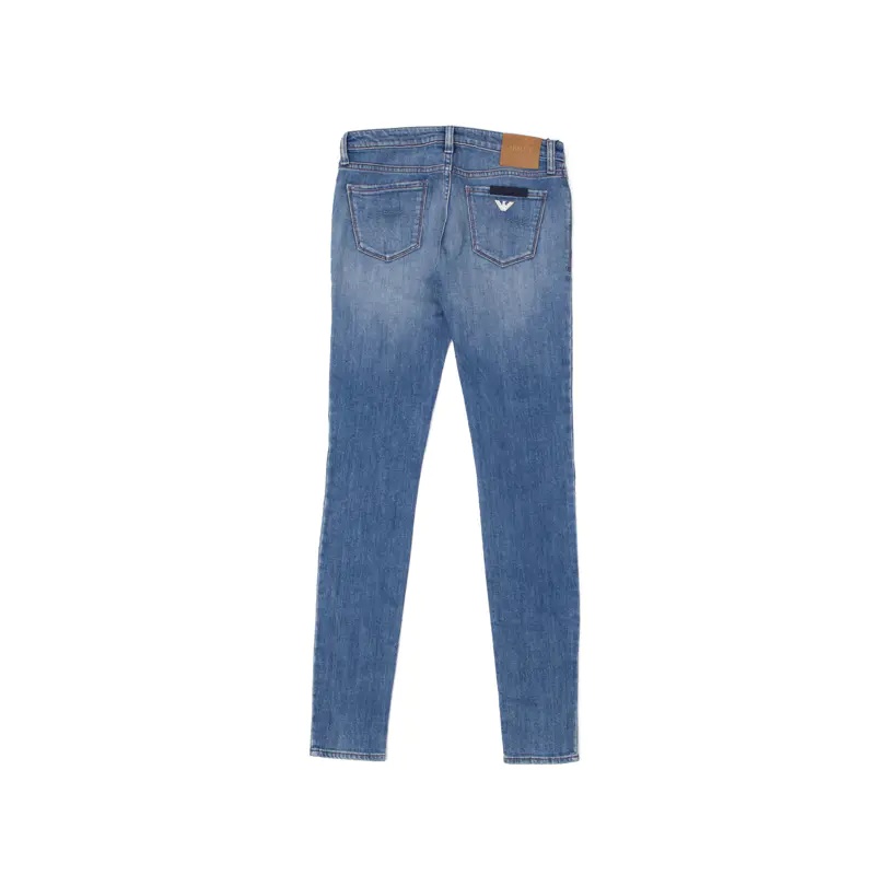 Armani Jeans Logo Details Jeans In Blue