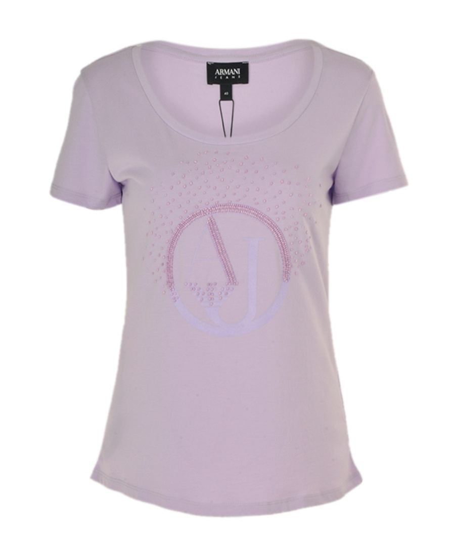 Shop Armani Jeans Logo Short-sleeved T-shirt In Purple