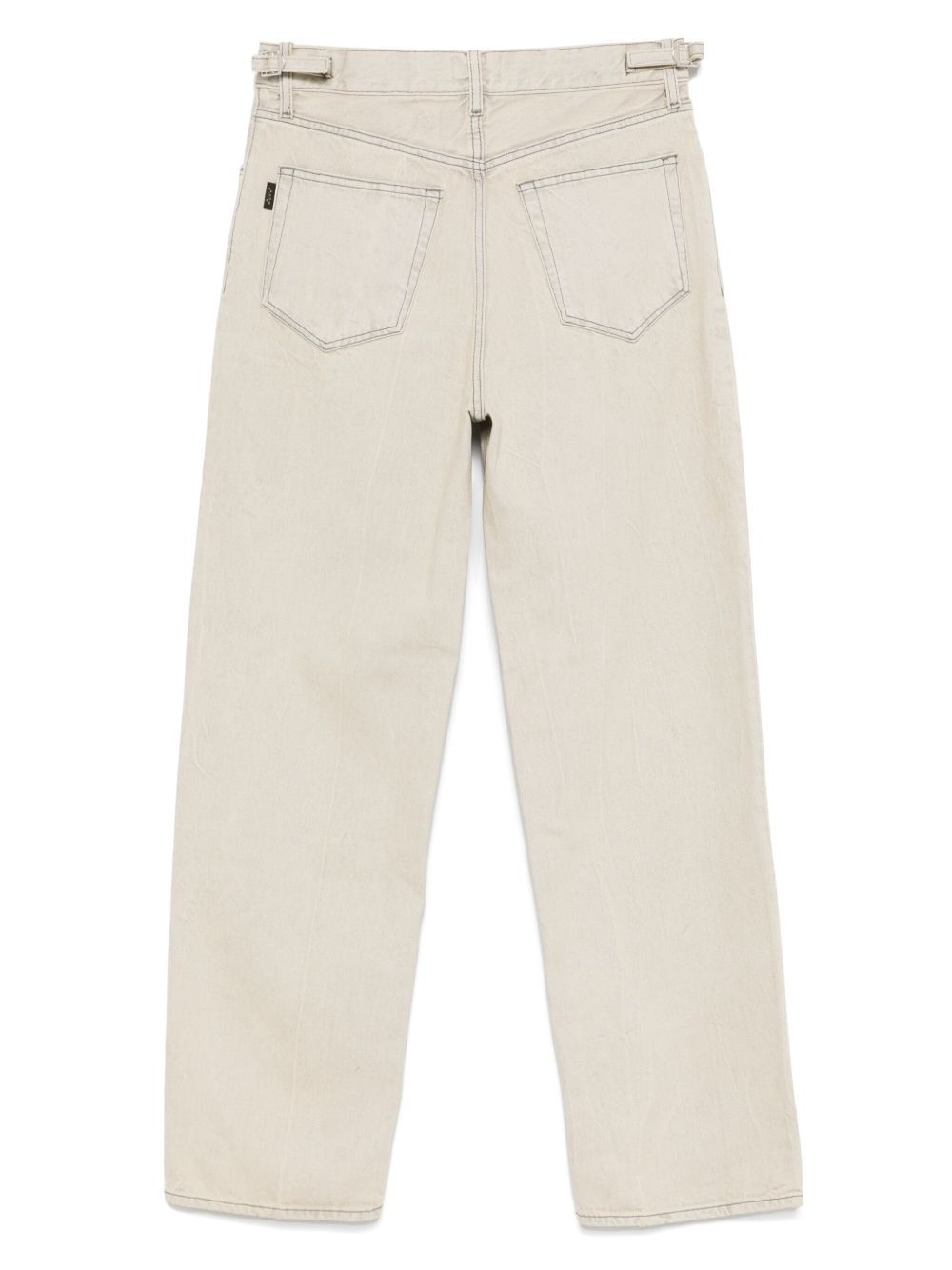 Haikure Logan Jeans With Back Pockets And Waist Tabs In White