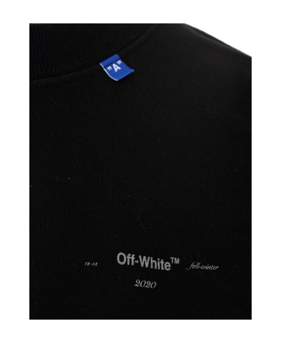Off-white Bian Boxian Same Style Logo Sweater In Black