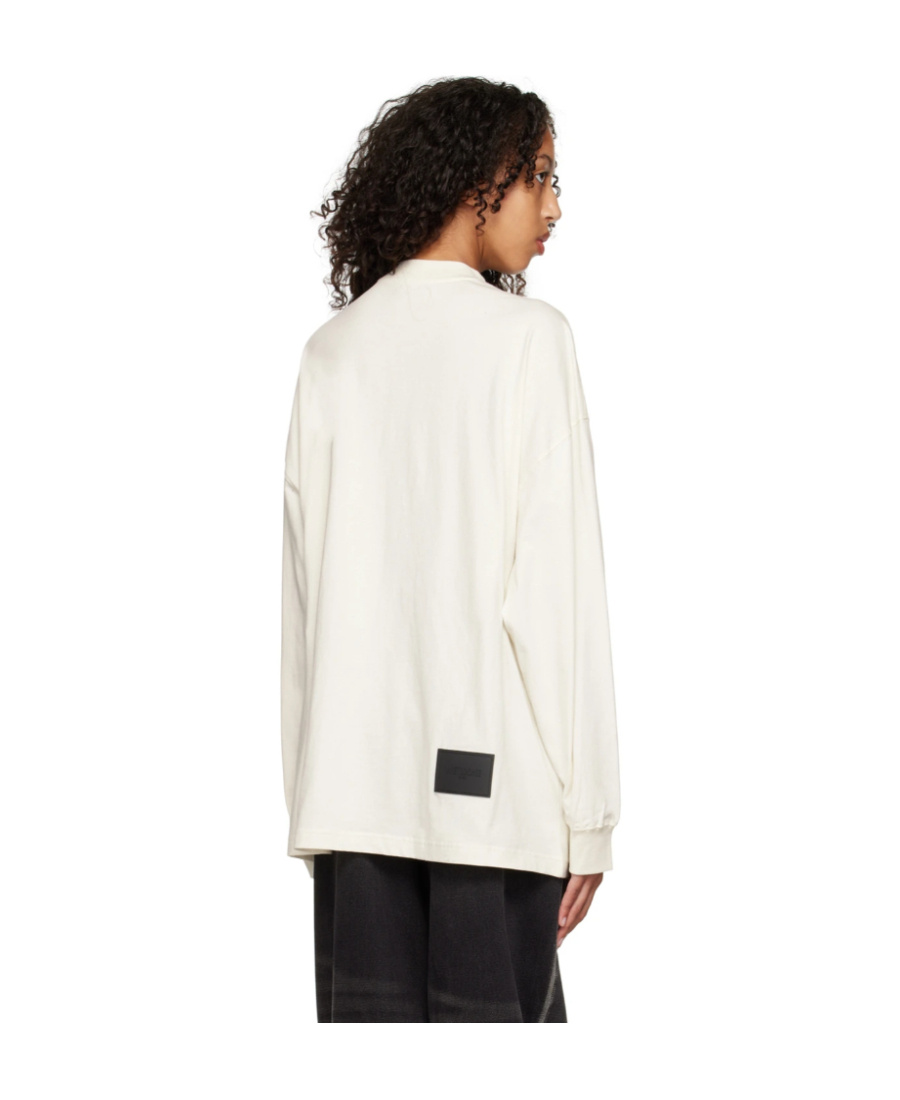 We11 Done Multi-logo Cotton Sweatshirt In White