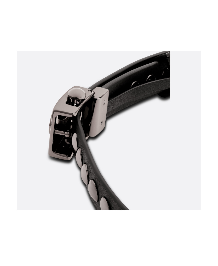 Dior Black Polytechnique Rivet Belt In Black