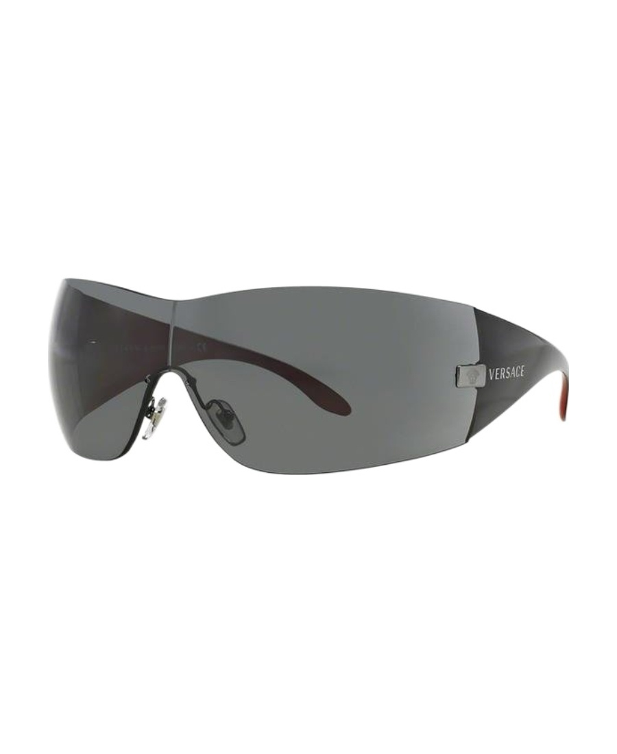 Versace Eyewear Shield Frame Sunglasses In Gray