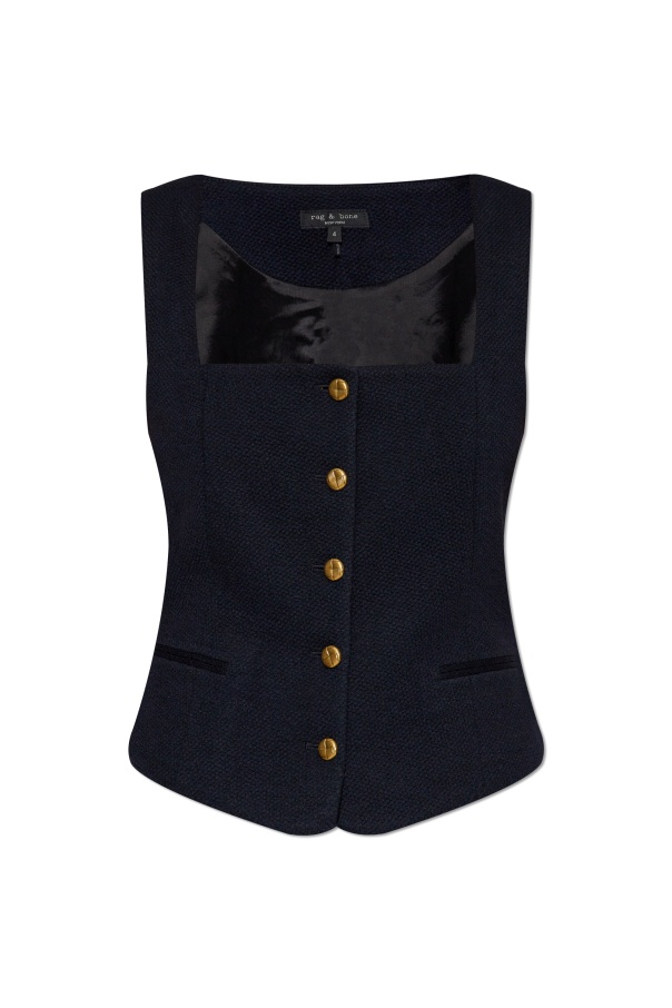 Rag & Bone Mariana Waistcoat In Blue