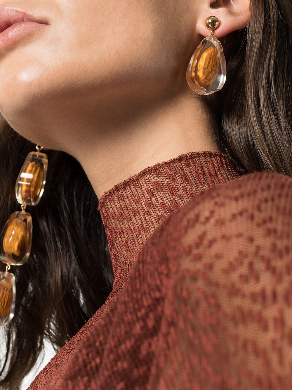 JACQUEMUS NUT DROP EARRINGS 