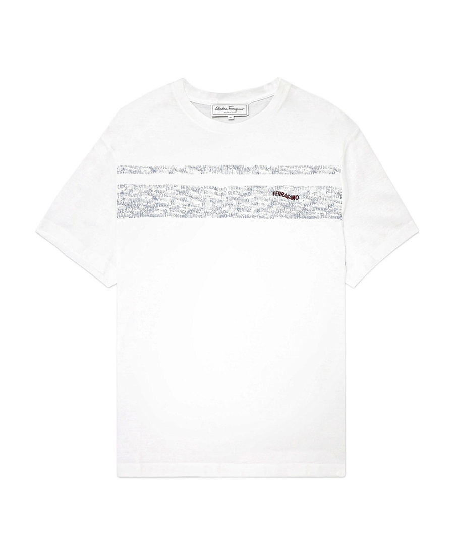 Ferragamo Logo T-shirt In White