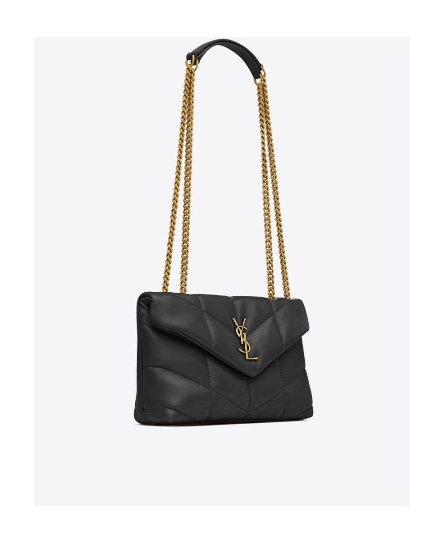 Saint Laurent Puffer Toy Quilted Shoulder Bag In Black