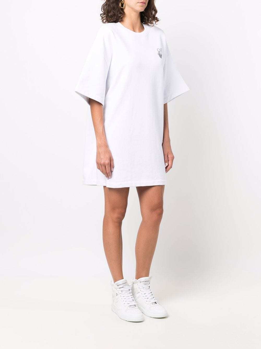 Off-white Arrows-motif T-shirt Dress In White