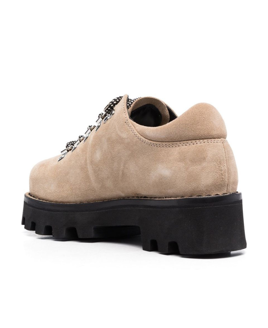 Shop Proenza Schouler City Suede Lace-up Shoes In Nude
