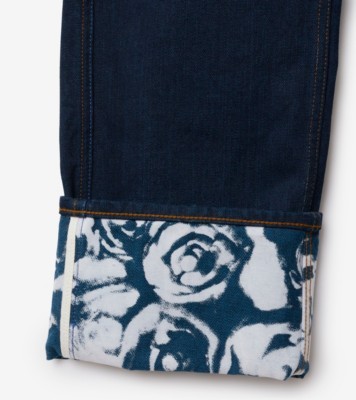 BURBERRY LOGO-PATCH STRAIGHT-LEG JEANS