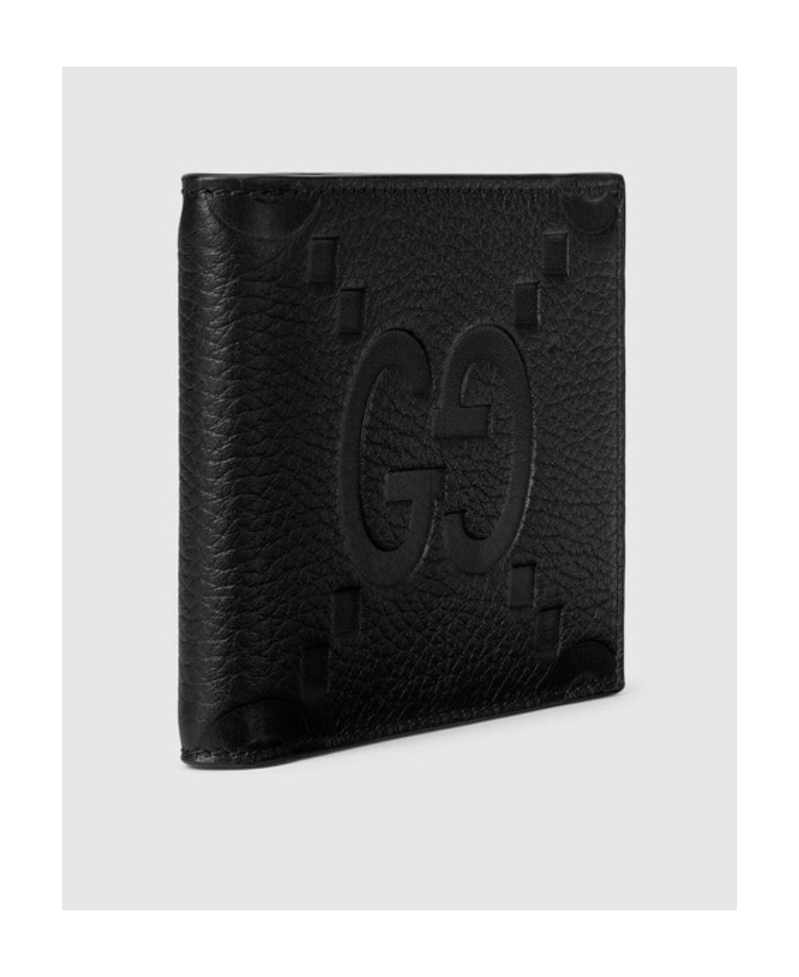 Shop Gucci Jumbo Gg Wallet In Black