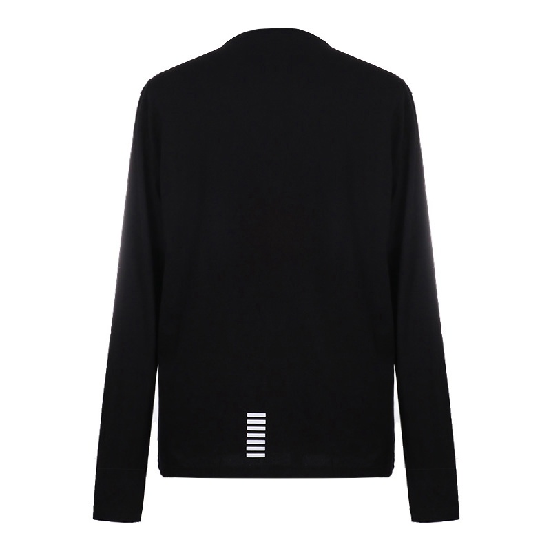 Ea7 Logo T-shirt With Round Neck In Black